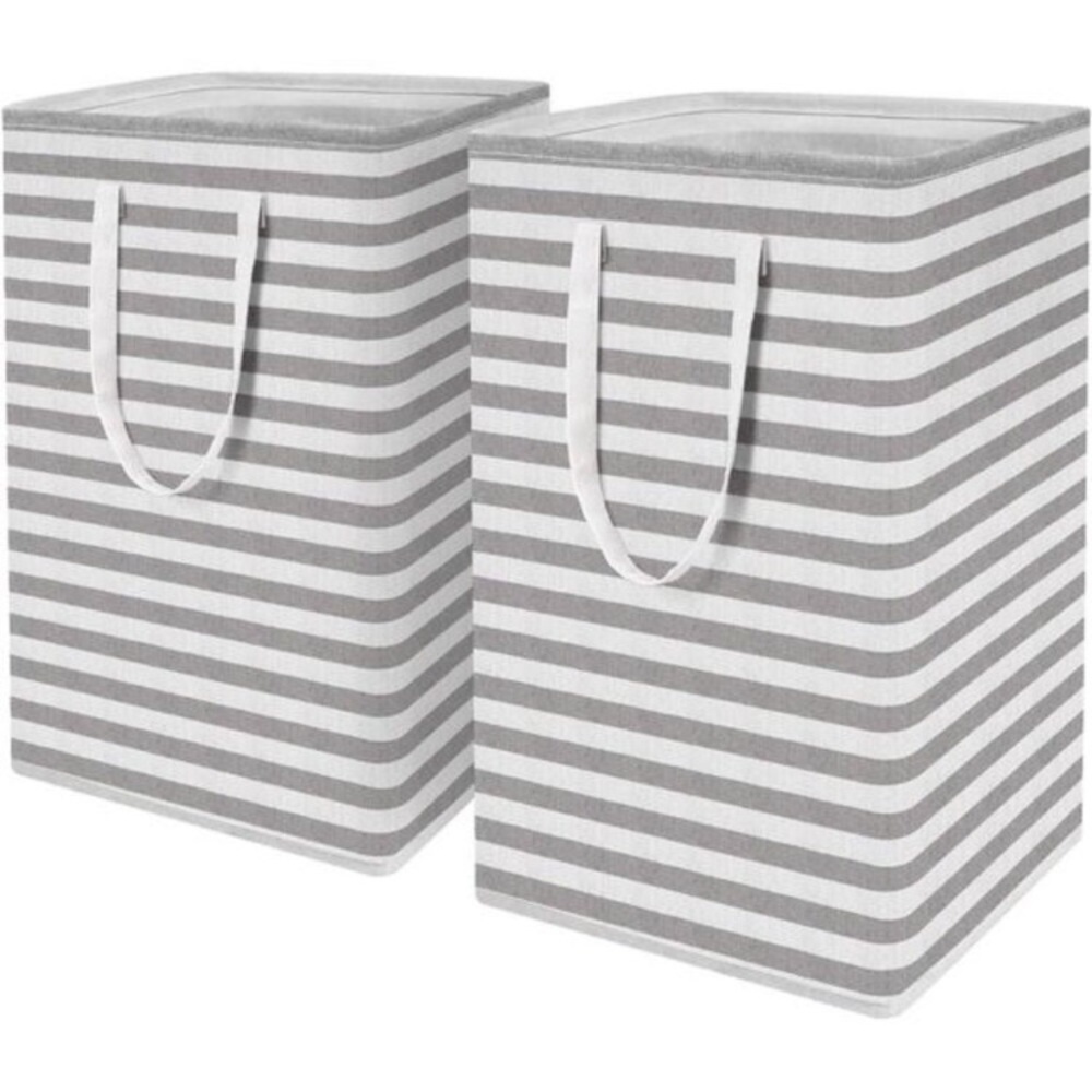 2-Pack Laundry Hamper 75L Collapsible Large Laundry Baskets with Easy Carry
